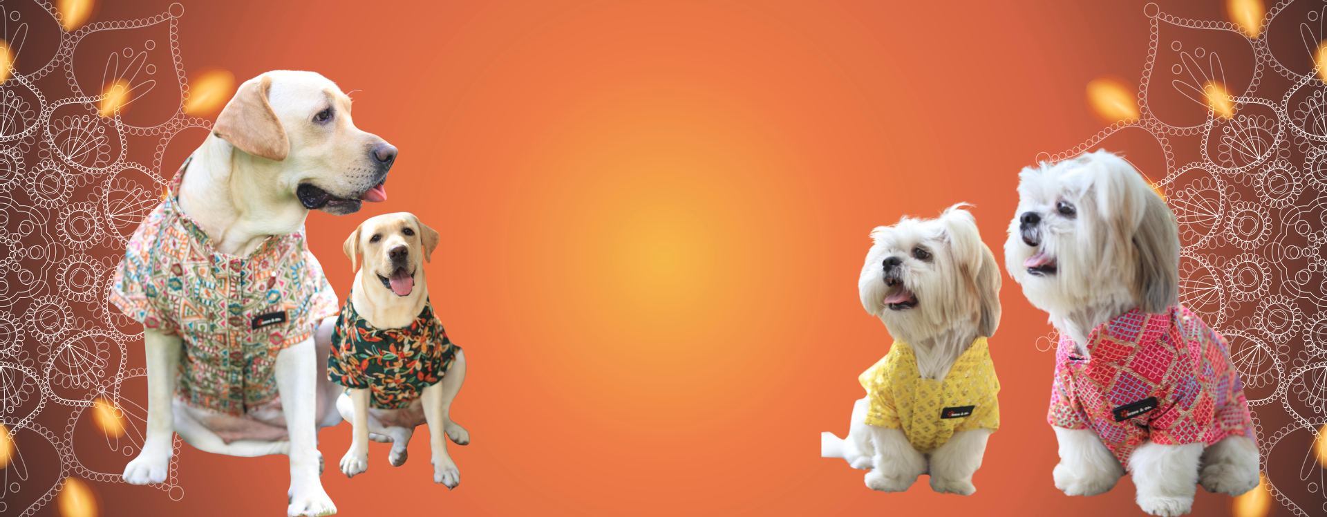 Get your furry friends ready for the festive season with our exclusive Diwali & Navratri-themed T-shirts! Designed with love and care, these vibrant T-shirts are perfect for adding that festive ch